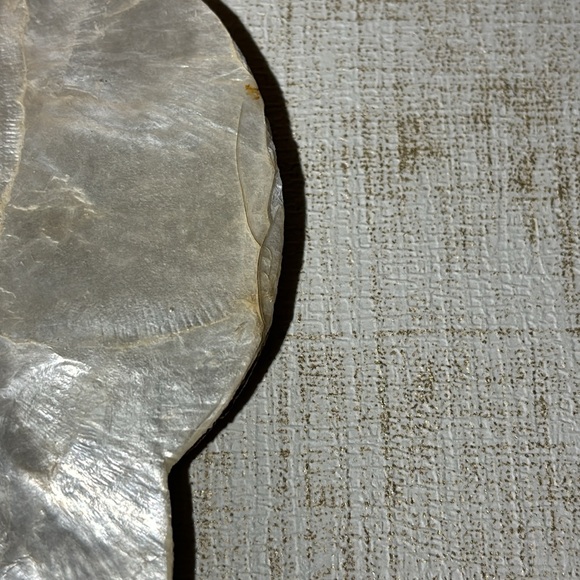 Vintage "Shell-Craft" Capiz Shell Placemat (1) and Capiz Shell Dish - Picture 16 of 17